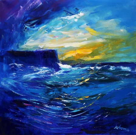 Big swell at Fingal's Cave Isle of Staffa 
24x24
&pound;4200
